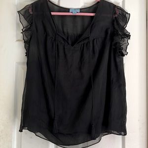 PLUS 2X Black Dressy Blouse